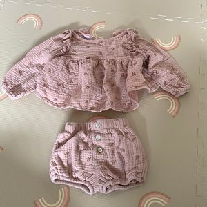 Rylee & Cru Two Piece top and bloomers - 0-3 Months